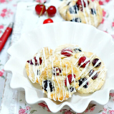 Red, White, and Blue Scones