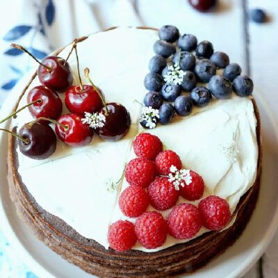 Chocolate Cheesecake Crepe Cake