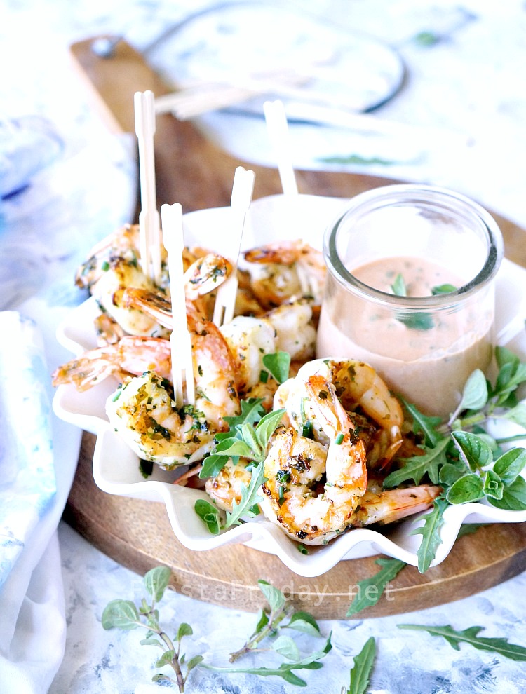 Garlic Shrimp Appetizer | FiestaFriday.net