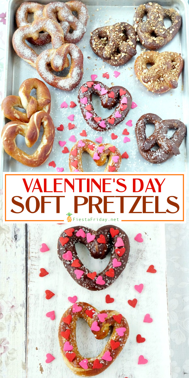 These Valentine's Day Soft Pretzels are sweet. And salty. And soft. In short, just so scrumptious. And best of all, they are made with love, which makes them oh...so special, aaw...