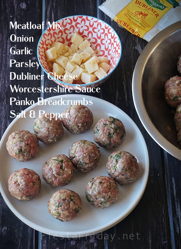 How To Make Stuffed Meatballs | FiestaFriday.net