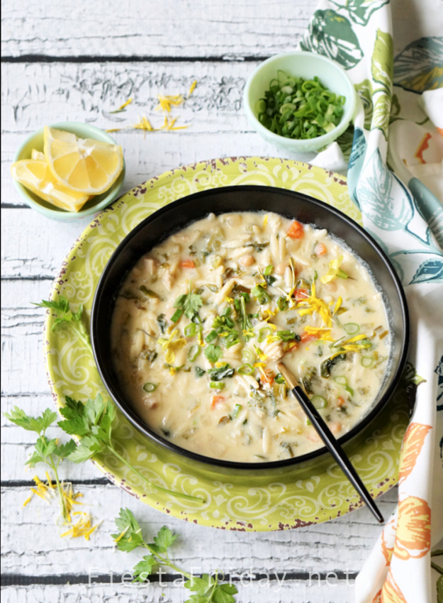 Orzo Avgolemono | FiestaFriday.net
