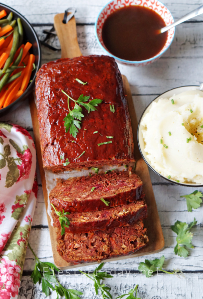 Lentil Loaf | FiestaFriday.net