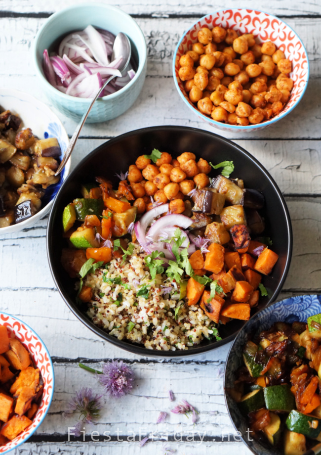 Vegan Grain Bowl | FiestaFriday.net
