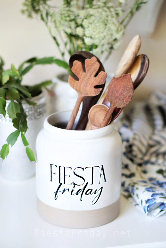 Custom FiestaFriday Utensil Holder | FiestaFriday.net