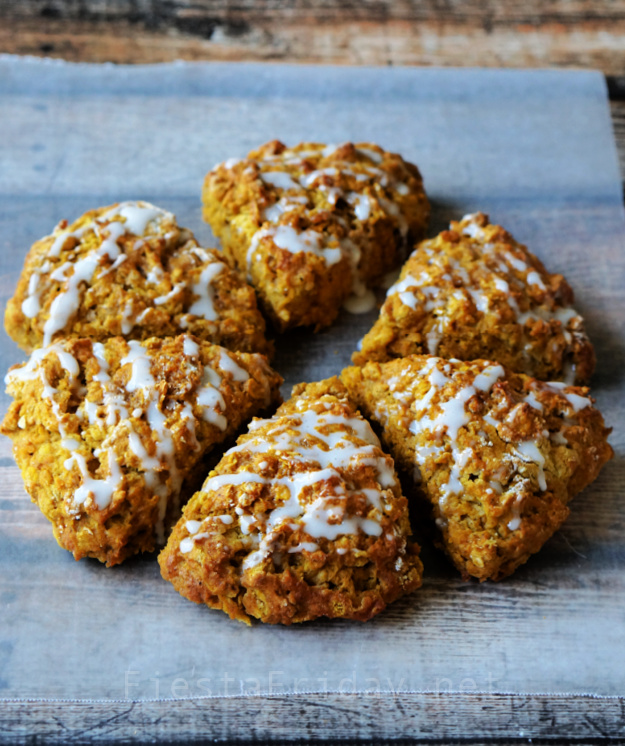 Pumpkin Scones | FiestaFriday.net