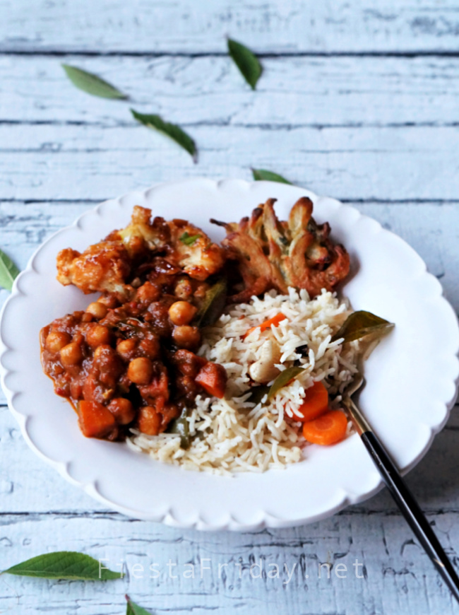 Vegan Indian Dinner | FiestaFriday.net