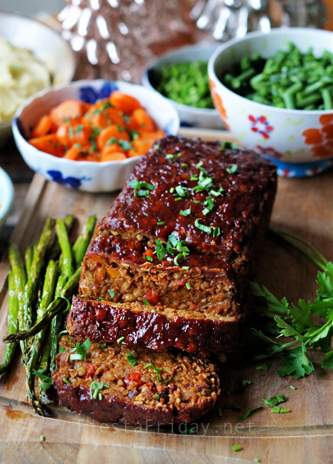 Lentil Loaf | FiestaFriday.net