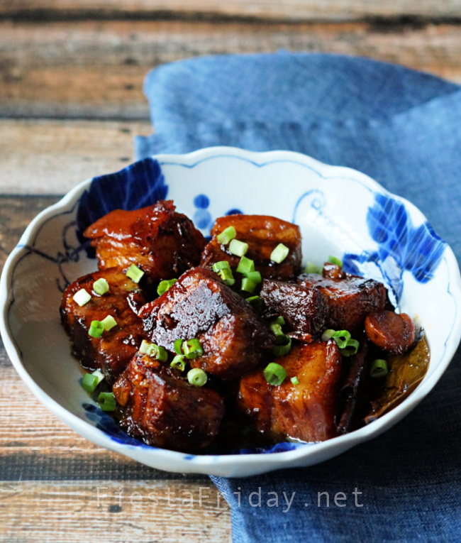 Braised Pork Belly | FiestaFriday.net