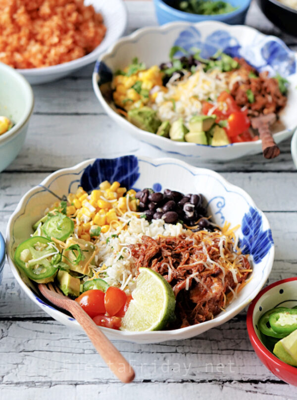 Barbacoa Burrito Bowls | FiestaFriday.net
