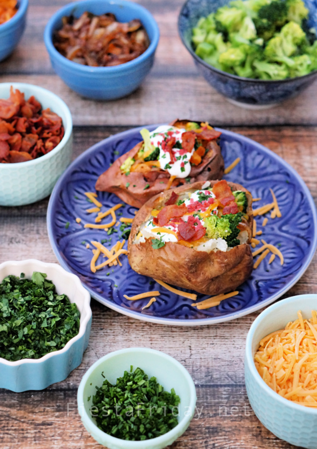 Baked Potatoes | FiestaFriday.net