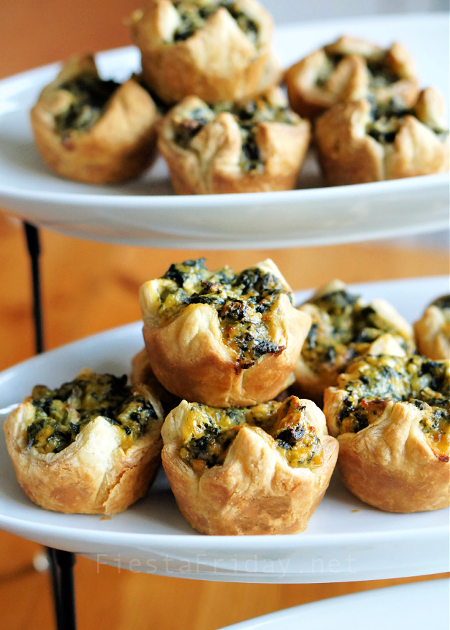 Spinach Puff Appetizer | FiestaFriday.net