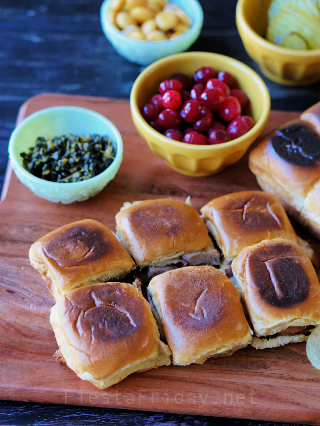 Roast Pork Sliders | FiestaFriday.net