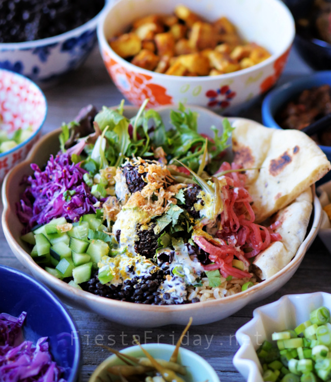 Beluga Lentil Bowl | FiestaFriday.net